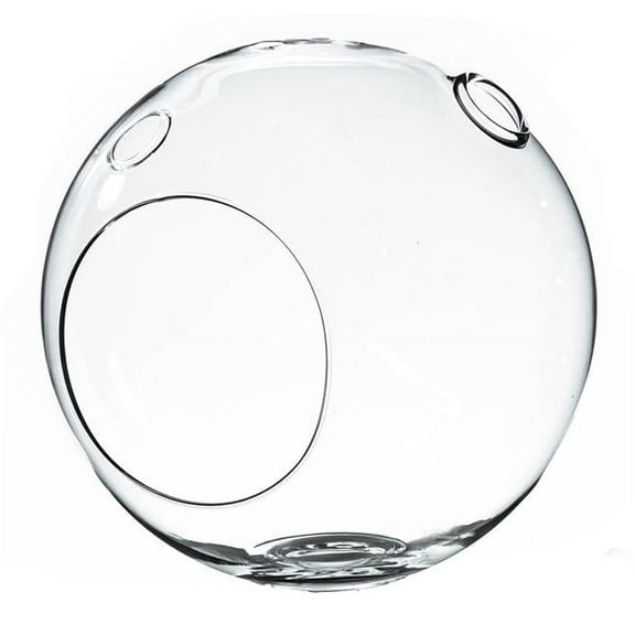 Athenas Garden HCH0106NH 6.5 x 6 in. Clear Round Globe Terrarium, Votive Candle Holder & Vase, Set of 2