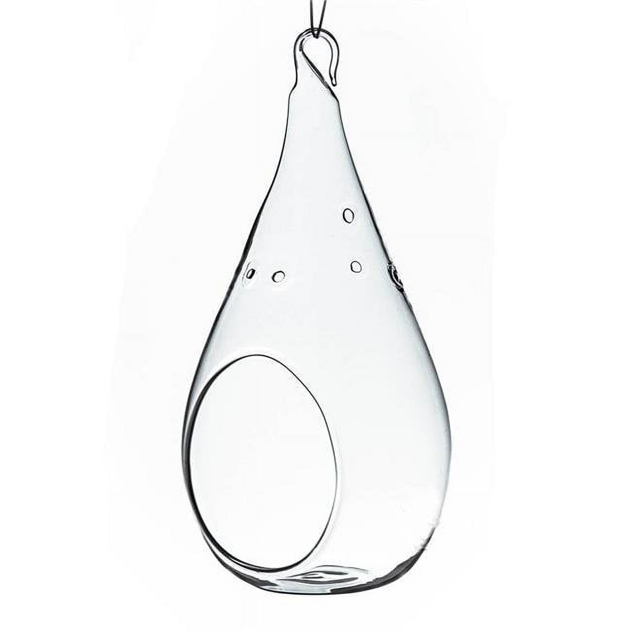 Athenas Garden HCH0207 7 x 3.5 in. Clear Pear Hanging Votive Candle