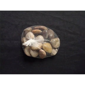Athenas Garden PR-LG-B 0.8-1.2 in. Large Polished Stone Bag, 2 lbs - Black