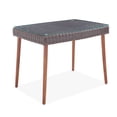 thumbnail image 1 of Athens All-Weather Wicker Outdoor 26"H Cocktail Table with Glass Top, 1 of 6