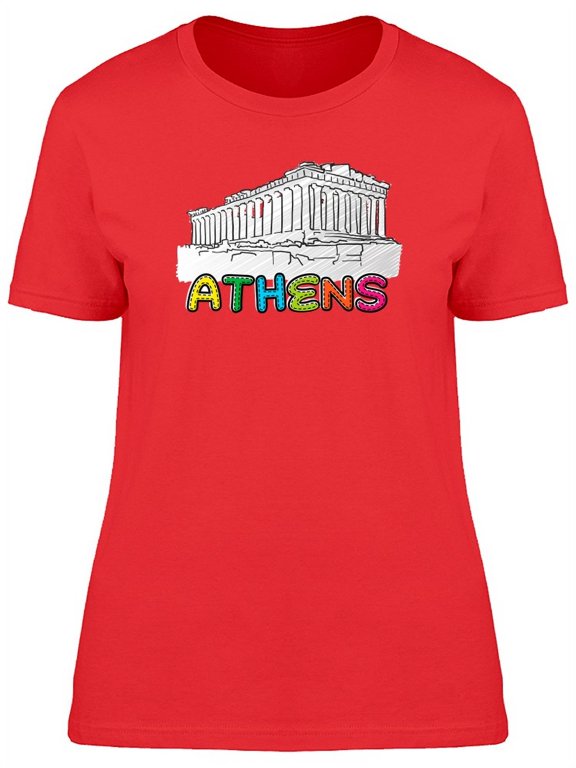 Athens B&W Landmark T-Shirt Women -Image by Shutterstock, Female Small