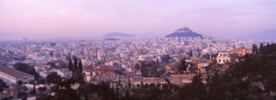 Athens Greece Canvas Art - Panoramic Images (36 x 13)
