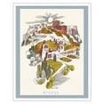 thumbnail image 1 of Athens Greece - Parthenon Temple Athenian Acropolis - Vintage Travel Poster by David Klein c.1960s - Fine Art Matte Paper Print (Unframed) 16x20in, 1 of 4