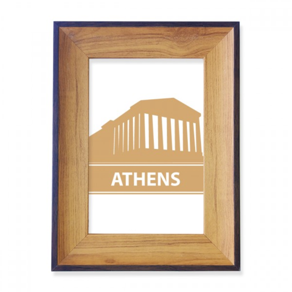 Athens Greece Yellow Landmark Pattern Photo Frame Exhibition Display Art Desktop Painting