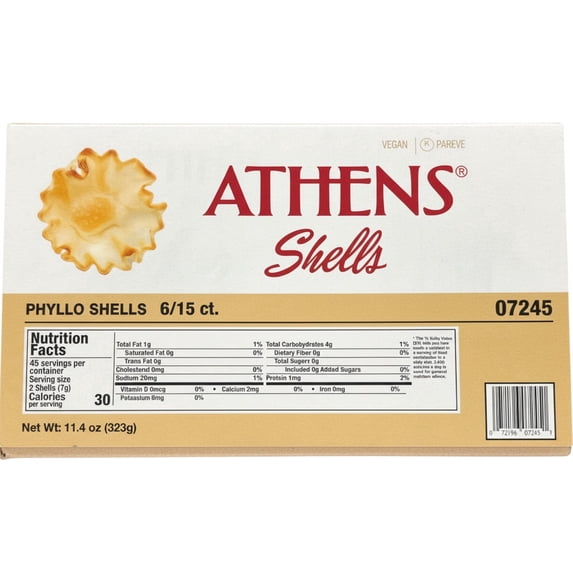 Athens Mini Fillo Shells, 90ct Box