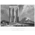 thumbnail image 1 of Athens Olympian Zeus. Nview Of The Temple Of Olympian Zeus In Athens Greece. Steel Engraving English 1832 By William, 1 of 3