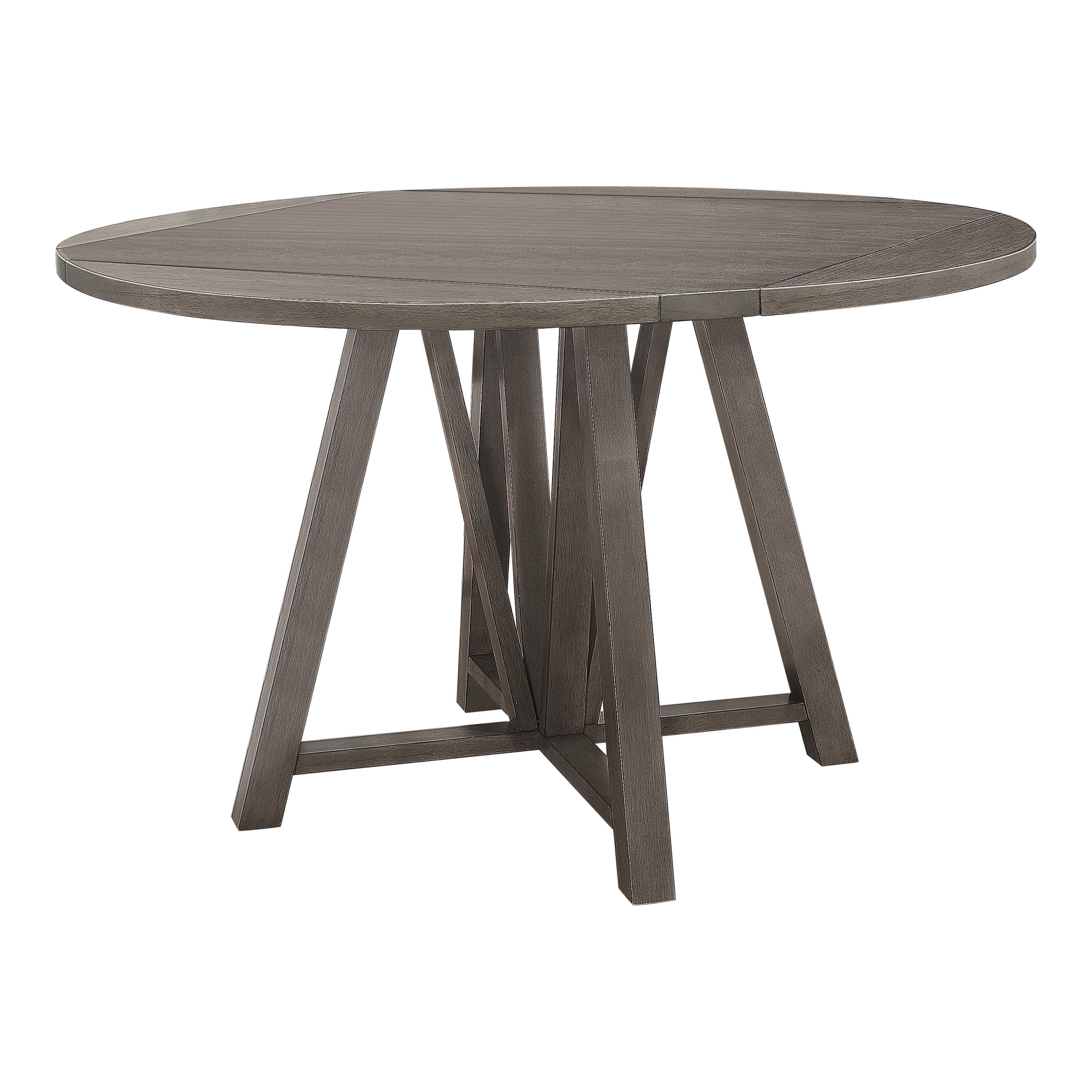 Barn Grey Reclaimed Wood Round Extendable Counter Height Table
