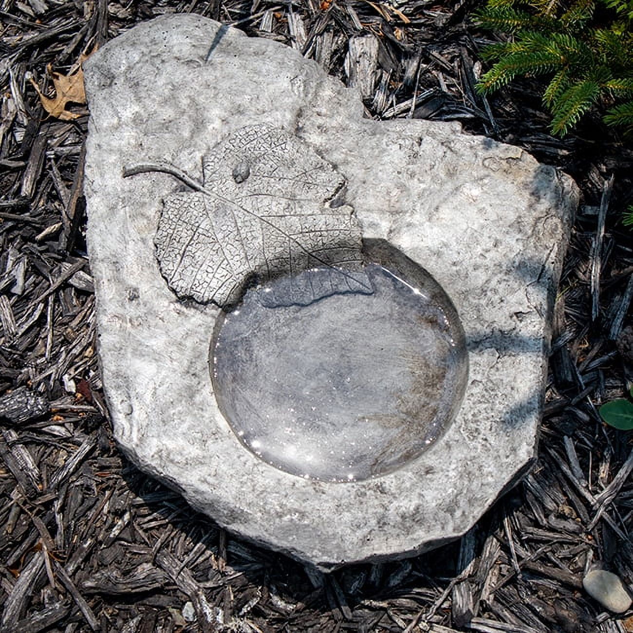 Athens Slate Leaf Bird Bath or Feeder, Pre Aged
