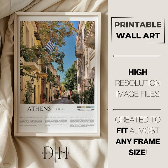 Athens Travel Photo Poster: Greece Wall Art, Unframed Poster Size 8x12