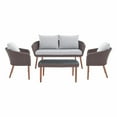 thumbnail image 1 of Alaterre Furniture Athens All-Weather Wicker 4 Piece Outdoor Conversation Set, 1 of 8