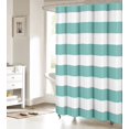 thumbnail image 1 of Athenstics Aqua Stripe Shower Curtain for Bathroom, Waterprrof Polyester Fabric Shower Curtains Teal Blue Decorative Curtains for Bathroom Curtain Sets with Hooks Standard Size 72" x 72", 1 of 6