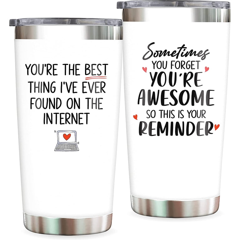 "Stuck With Me" Funny Flask Gift Set For Him | Husband/Boyfriend Anniversary & Birthday Gift, Includes 7oz Flask & Shot Glasses