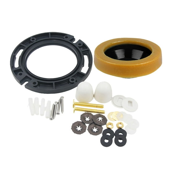 KONTONTY Compact Simple Toilet Wax Ring Kit Black PP Material Stabilize Toilet
