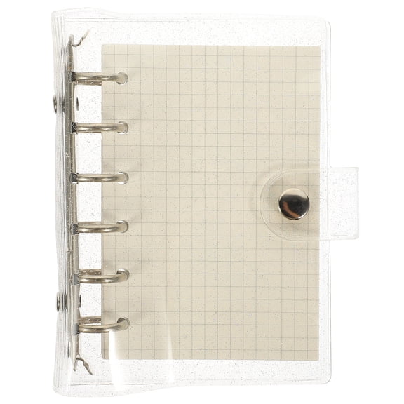 KONTONTY 1Set Small Loose-Leaf Notebook Waterproof Binder with 6 Rings Portable Multi Color