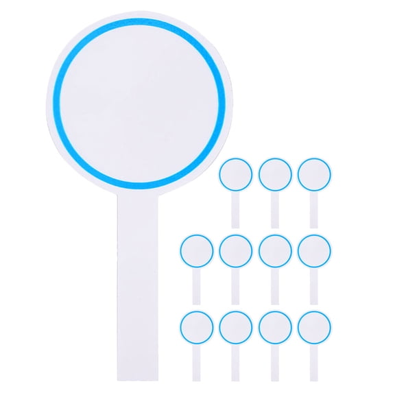 KONTONTY 12Pcs Handheld Scoreboards Blue Foam Writable Voting Paddles for Competitions