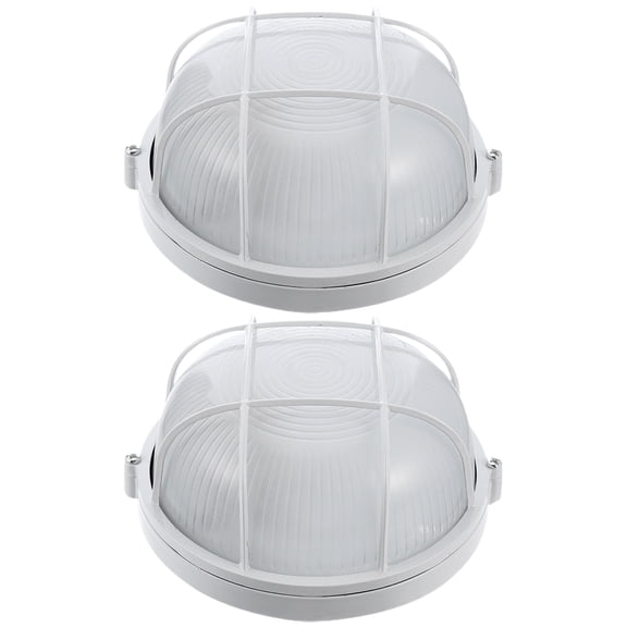 2pcs Explosion-Proof Sauna Room Lamps, Waterproof Grid Bulkhead Ceiling Lights for Sauna, Steam Room, Pools, Hot Tubs, High Temp Resistant