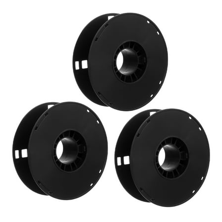 KONTONTY 3Pcs Portable Black Extension Cord Reel for 3D Printer with Effortless Wire Winding