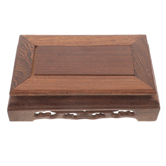 KONTONTY Chinese Style Wooden Plant Holder Stand Multi Color Decorative Indoor Planter Rack