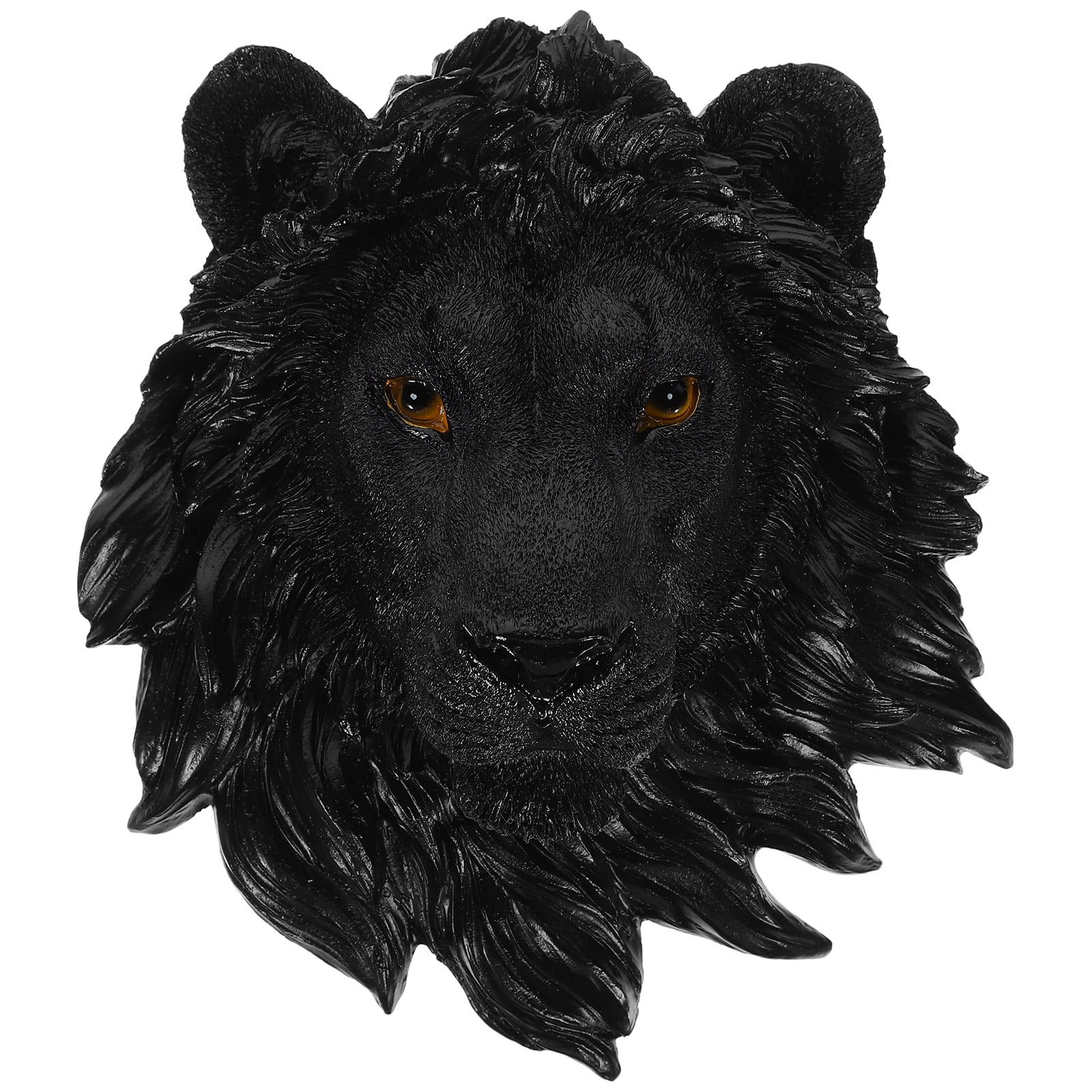 Athitqq Lion Head Wall Decor Resin Lion Head Hanging Sculpture Animal