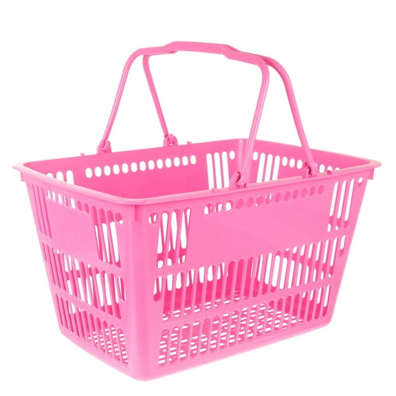 Athitqq Mall Shopping Basket Merchandise Storage Basket Plastic Basket with Handles
