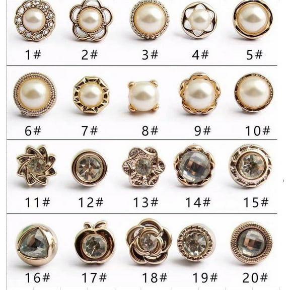 40Pcs Women Shirt Brooch Pins Alloy Pearl Safety Buttons, Decorative No Sew Cover Up Pins for Clothes, Shirts, Dresses, Coats, Shawls