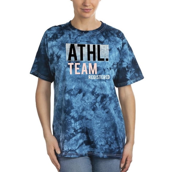 Athl Team Registered Text Tie Dye Crystal Women -Image by Shutterstock, Female x-Large
