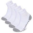 thumbnail image 1 of Athlemo Athletic Quarter Socks 4-Pack, Cushioned Breathable Sports Socks for Men, Sizes 10-13 & 13-15, 1 of 8