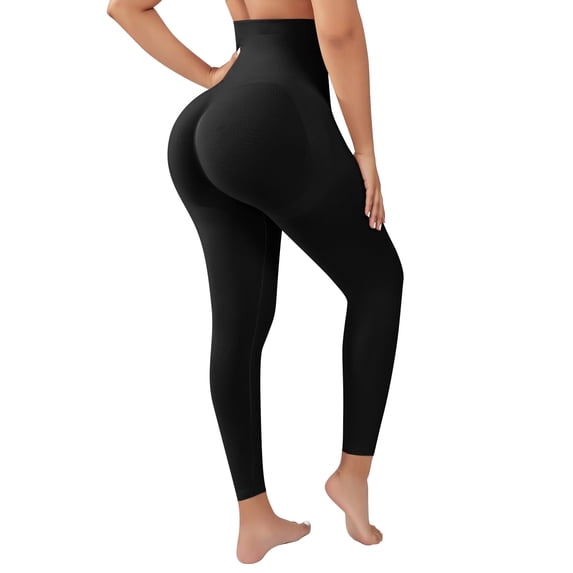 Athlemo Elastic Waist Control Tummy Shaping Leggings Shapewear