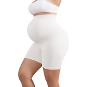 Athlemo Maternity Support Shorts for Women - High Waisted Seamless Pregnancy Underwear