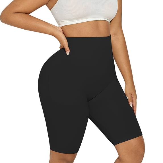 Athlemo Plus Size Women'sTummy Control Butt Lifter Shorts High Waisted Shapewear Thigh Slim