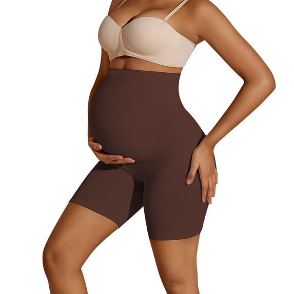 Athlemo Women Maternity Workout Yoga Shorts Belly Support Soft Sports Short