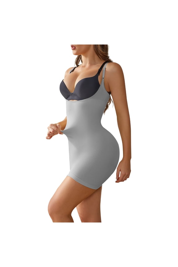 Women Under Dress Open-Bust Full Slip One Piece Control Slip Tummy Control