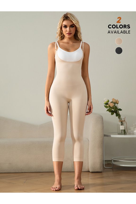 Women's Control Slip Shapers Full Body Shapewear Bodysuits Seamless Thigh Slimmer One Piece Jumpsuit