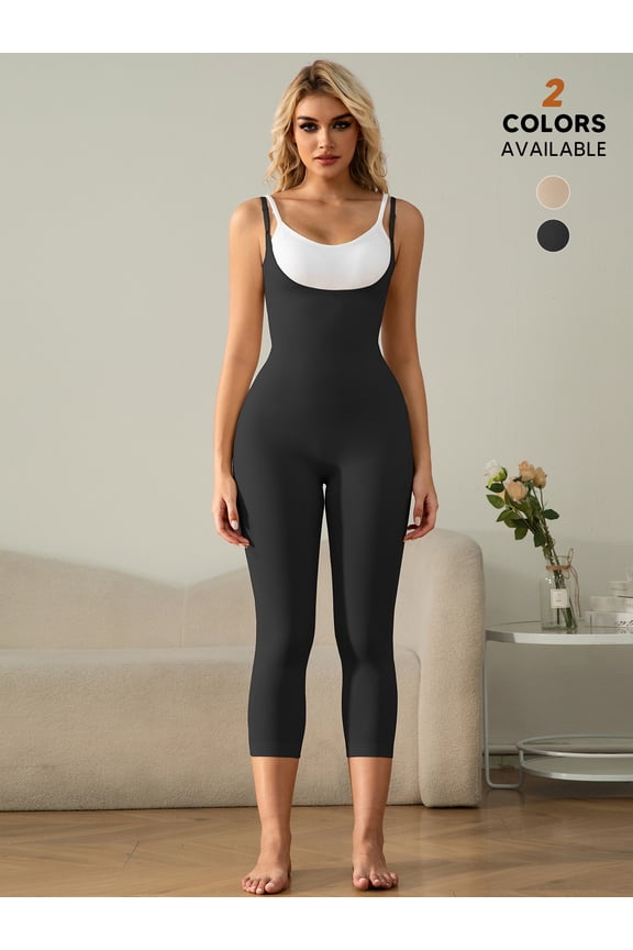 Women's Control Slip Shapers Full Body Shapewear Bodysuits Seamless Thigh Slimmer One Piece Jumpsuit