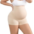 thumbnail image 1 of Athlemo Women's Maternity Yoga Shorts Seamless Mid Thigh Shorts Sizes S-XXL, 1 of 7