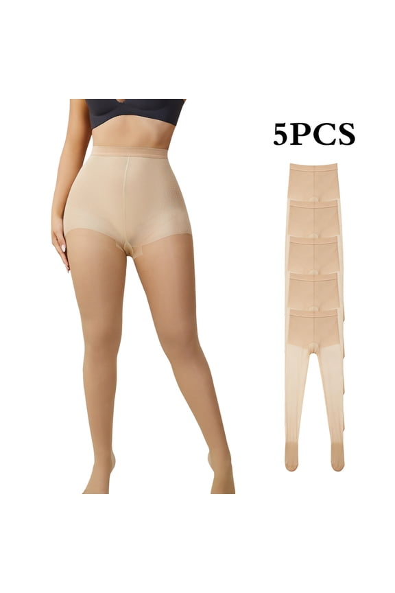 Women's Tights semi-opaque Solid Color Pantyhose High Waist Compression Stocking 5/10pairs