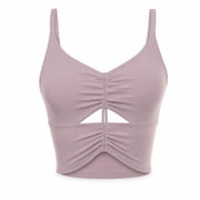 Athleta Cinch Longline Bra D-DD, Flora Mauve XS