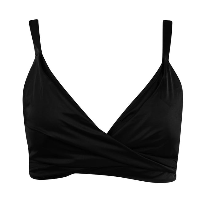 Athleta Women's Wrap Halter Bikini Top Black (32D/DD)