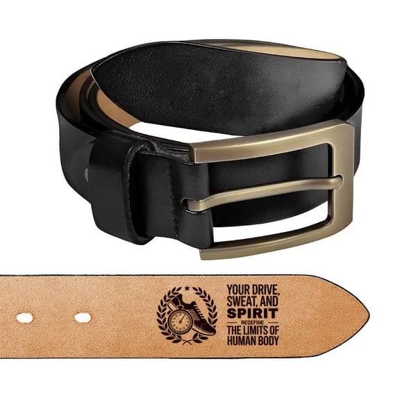 Athlete Engraved Belt – Motivational Belt for Sportsmen – Gift for Men on Christmas, Birthday, or Team Milestone, Leather Belt, Mens Belt, Leather Belt for Men, Birthday Gift
