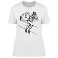 thumbnail image 1 of Athlete Girl Running Sketch T-Shirt Women -Image by Shutterstock, Female Large, 1 of 2