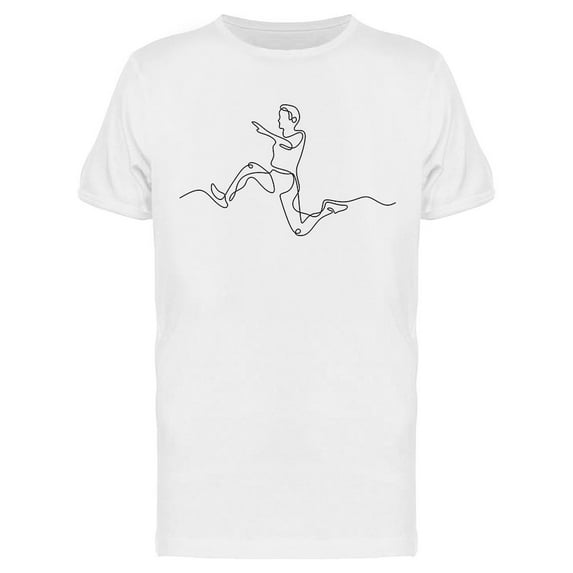 Athlete Long Jump Exercise T-Shirt Men -Image by Shutterstock, Male XX-Large