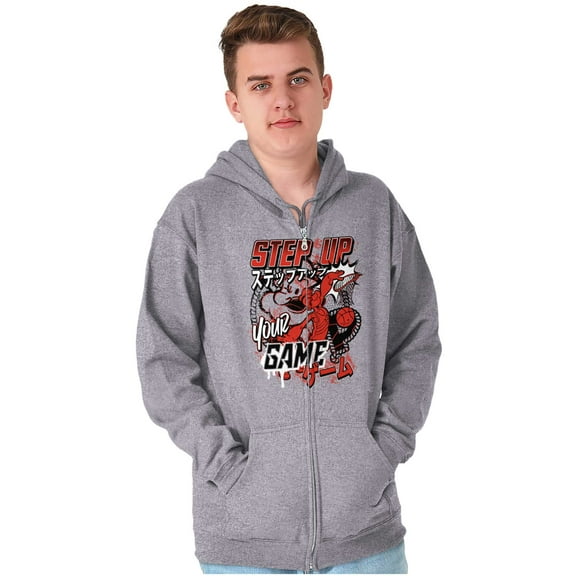 Athlete Popeye Step Up Your Game Men Big & Tall Zip Hoodie Brisco Brands 5X