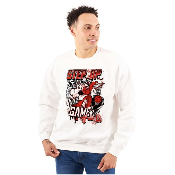 Athlete Popeye Step Up Your Game Men's Crewneck Sweatshirt Brisco Brands S