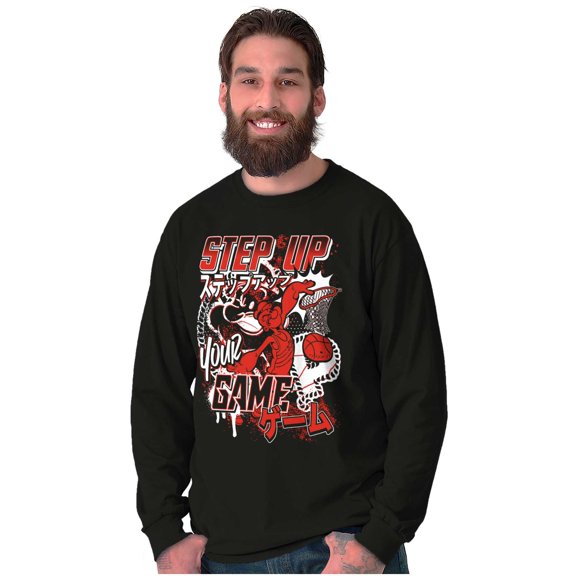 Athlete Popeye Step Up Your Game Men's Long Sleeve Tee T Shirt Brisco Brands X