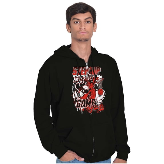 Athlete Popeye Step Up Your Game Zip Hoodie Sweatshirt Men Brisco Brands S