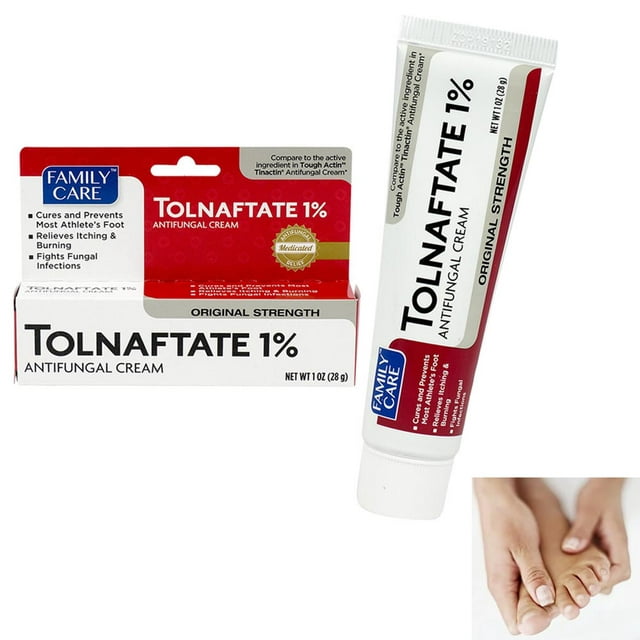 Athlete's Foot Antifungal Cream Treatment Tolnaftate 1% Relieves Itching Burning