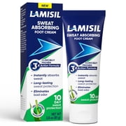 Lamisil Sweat Absorbing Foot Cream, 2.8 oz, Instantly Absorbs Sweat, Long-Lasting Protection