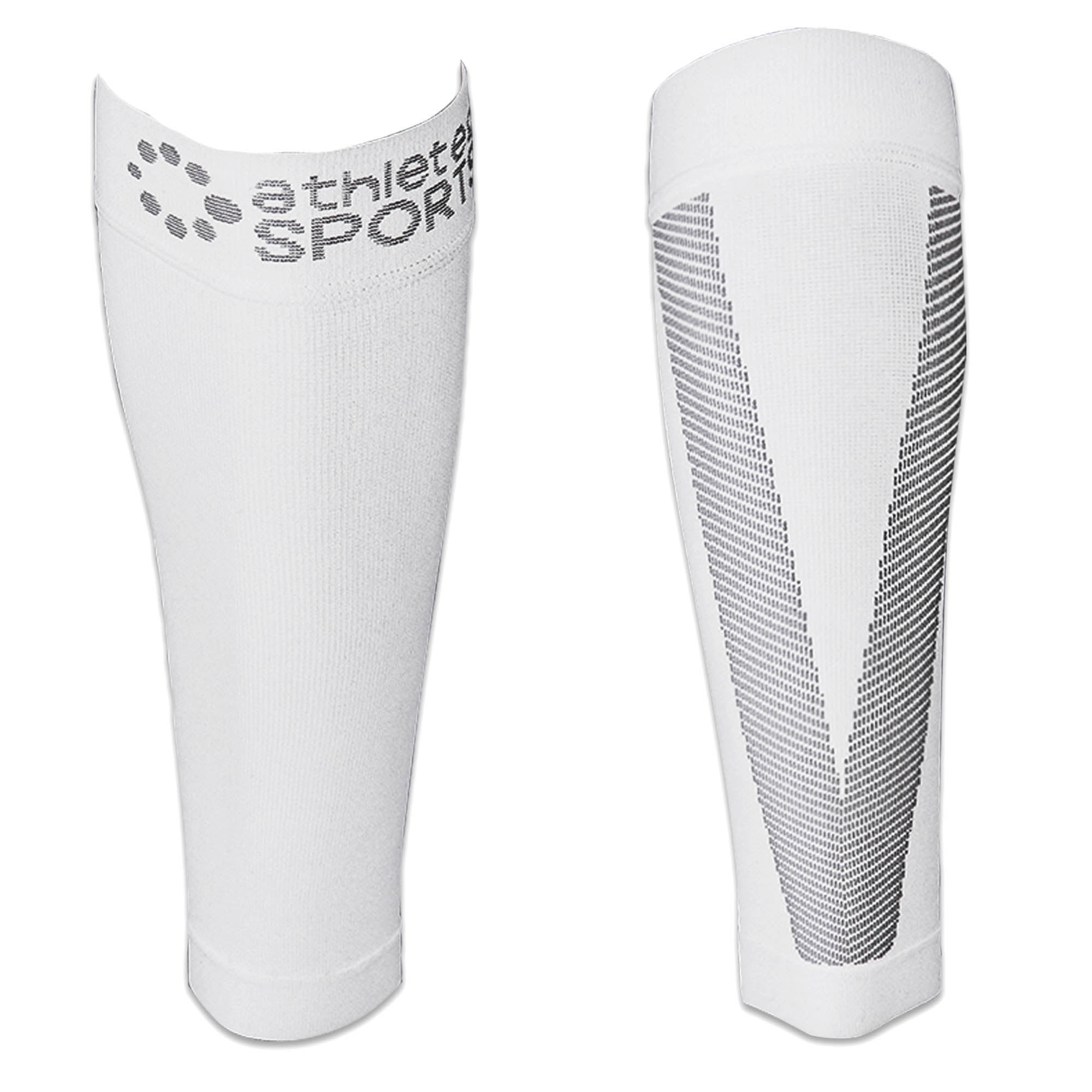 Calf Compression Sleeves White by BeVisible Sports for Men & Women