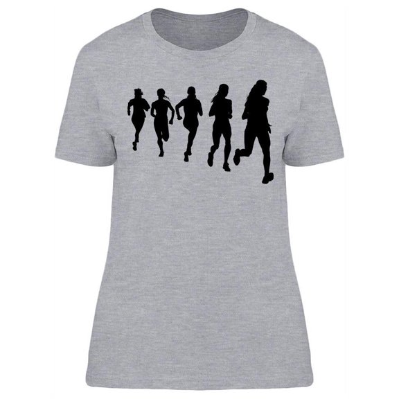 Athletes On Running Race T-Shirt Women -Image by Shutterstock, Female XX-Large