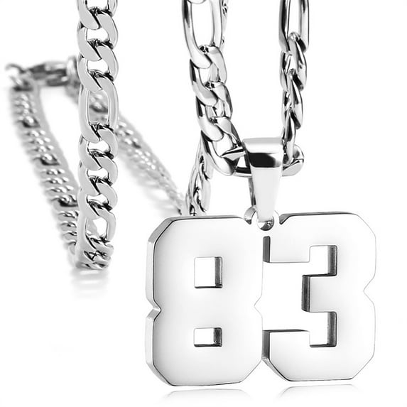Athletes sports 0-99 number necklaces, age Necklace Pendants,for Women and men,for Ice Hockey Basketball Football Baseball Team Number Necklaces Sport Athlete Jewelry Gift,birthday present